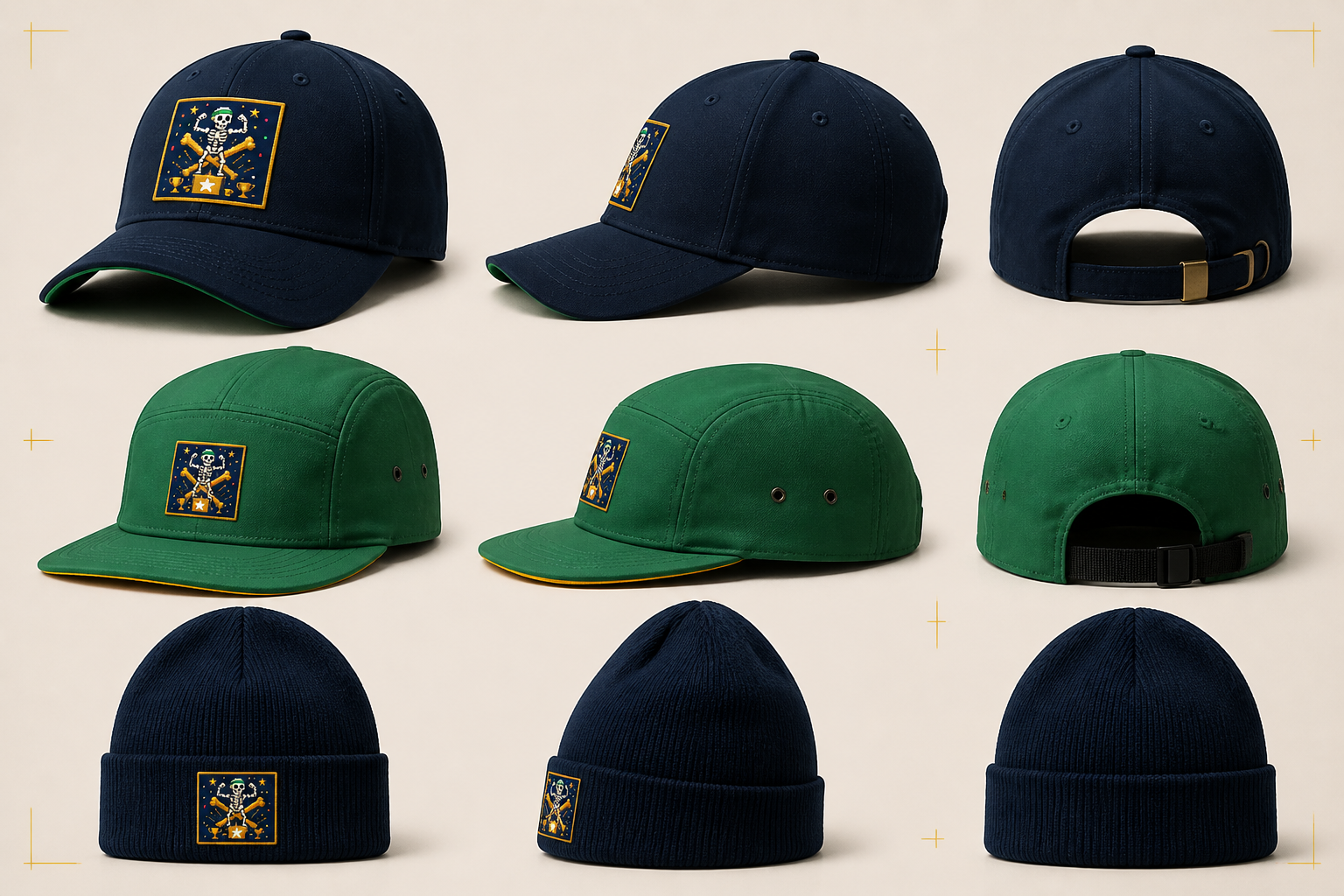 Coach Ripped cap, five-panel, and beanie concepts
