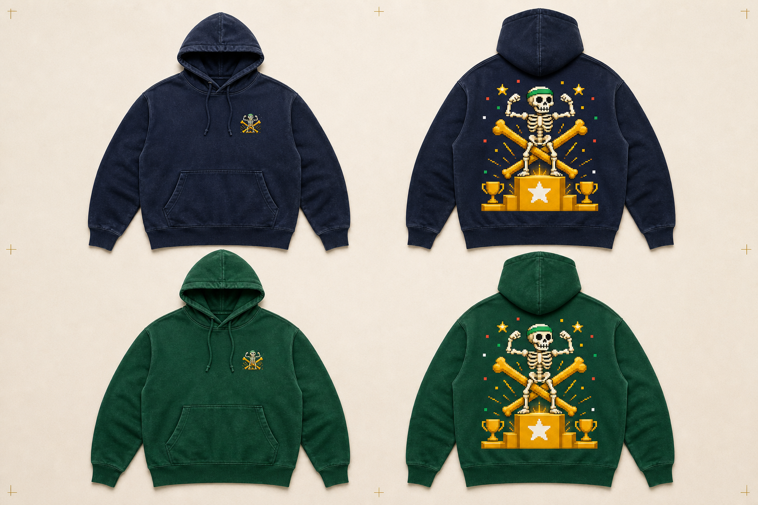 Navy and green Coach Ripped heavyweight hoodie concepts